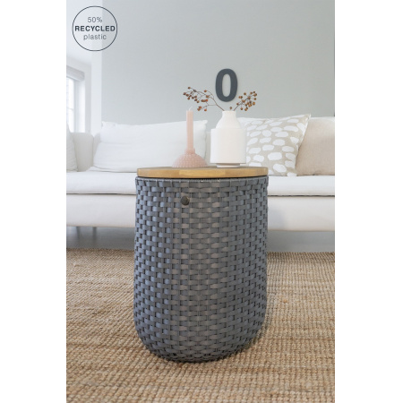 Bild 2 - HALO sit Hocker/ Korb dark grey