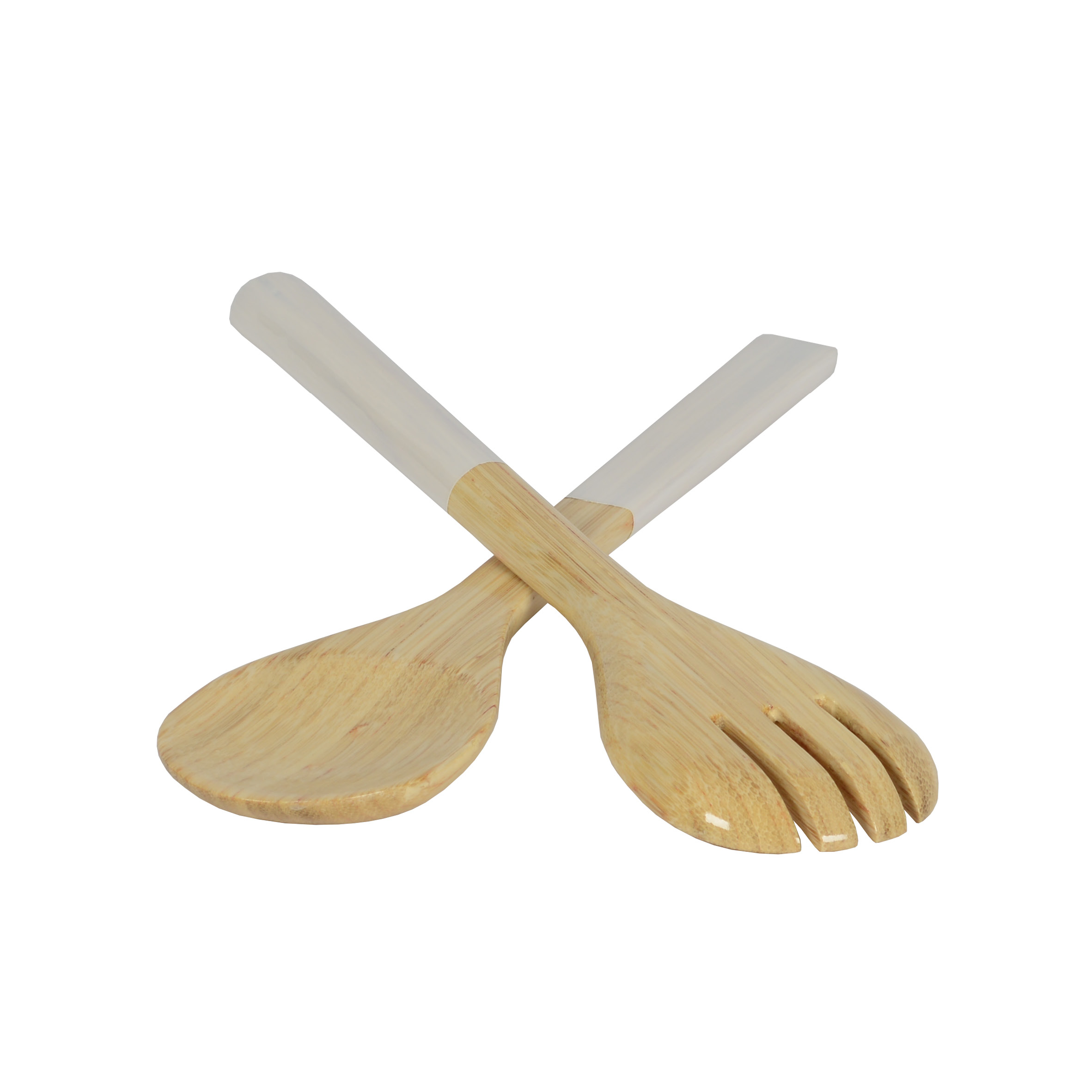 Bambus-Besteck-Set, wei - Querpass Shop