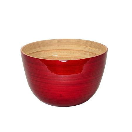Bild 1 - Bambus-Sch�ssel 22x14cm, rot